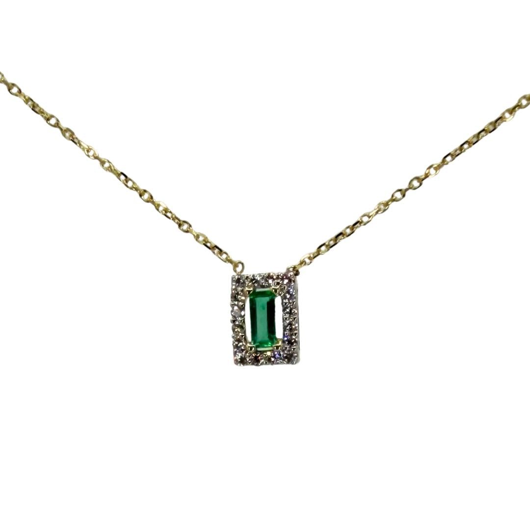 Baguette Emerald Fancy Link Necklace