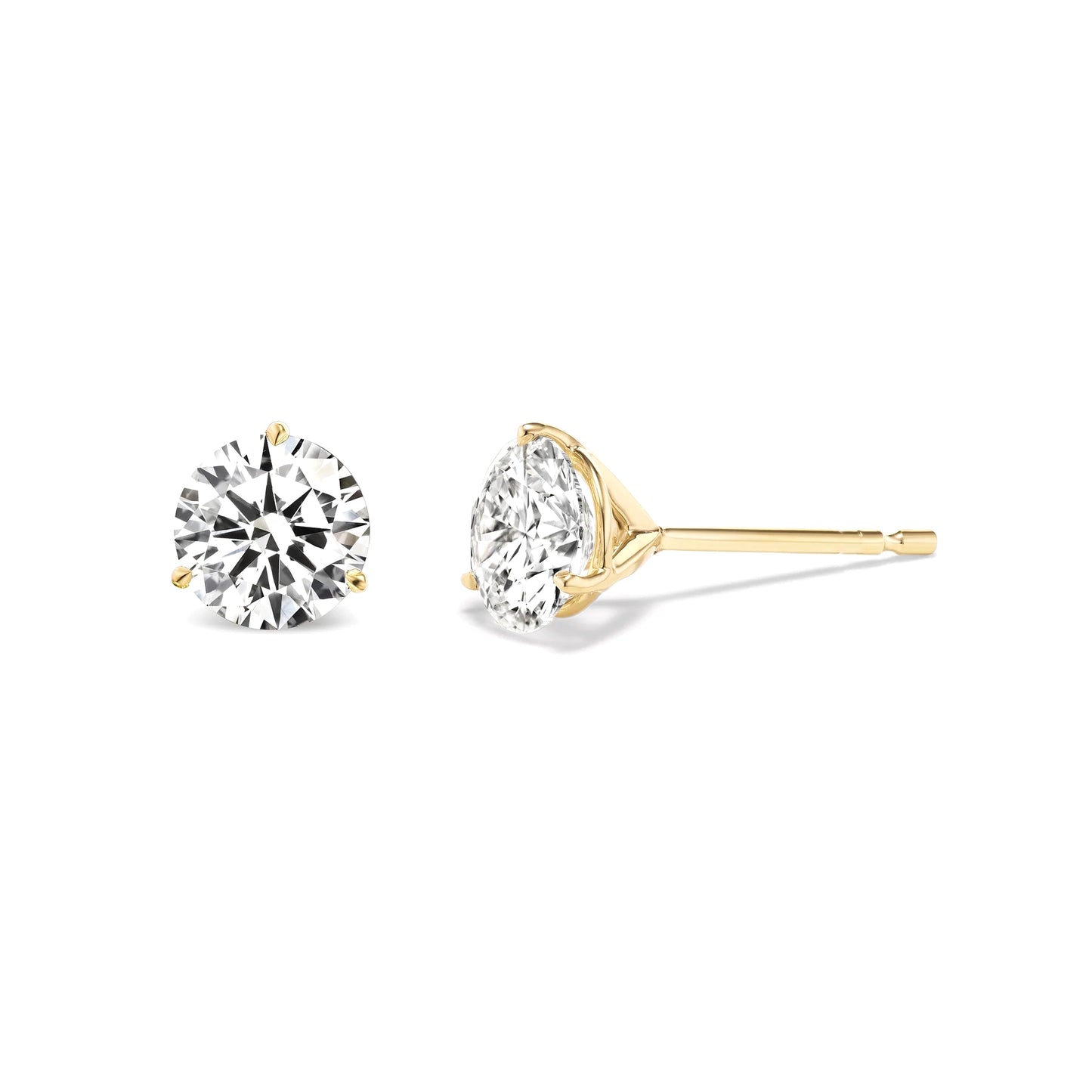 Yellow Gold Lab Diamond Martini Studs