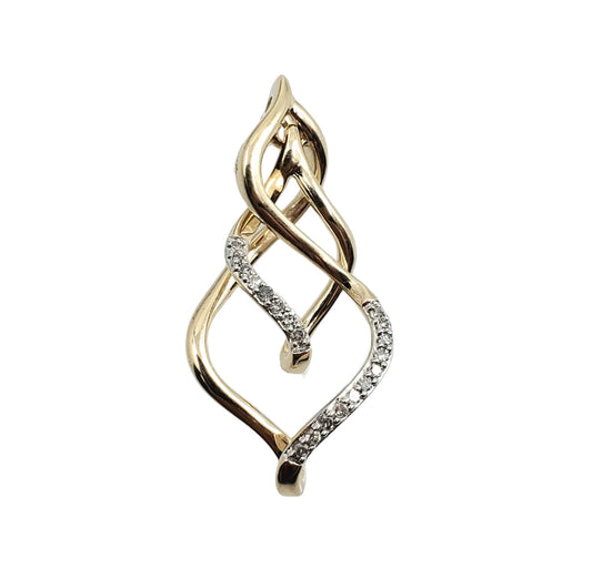 Yellow Round Diamond Swirl Pendant