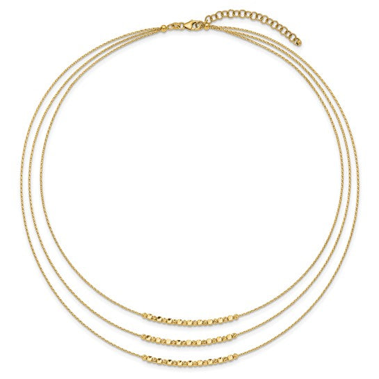 Yellow Gold Satin/Polish Fancy Link Necklace