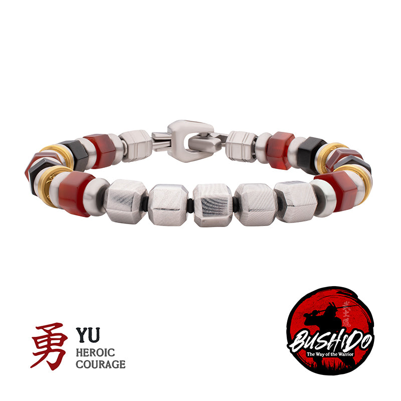 8.75 Inch Bushido Bracelet Yu: Heroic Courage