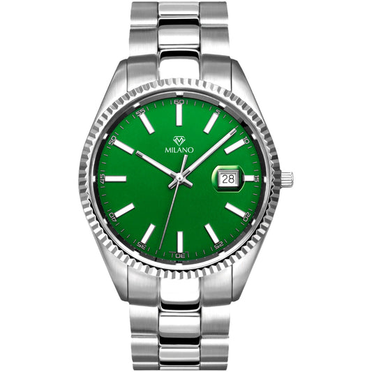 Stainles Steel Green Dial Milano Dress Watch