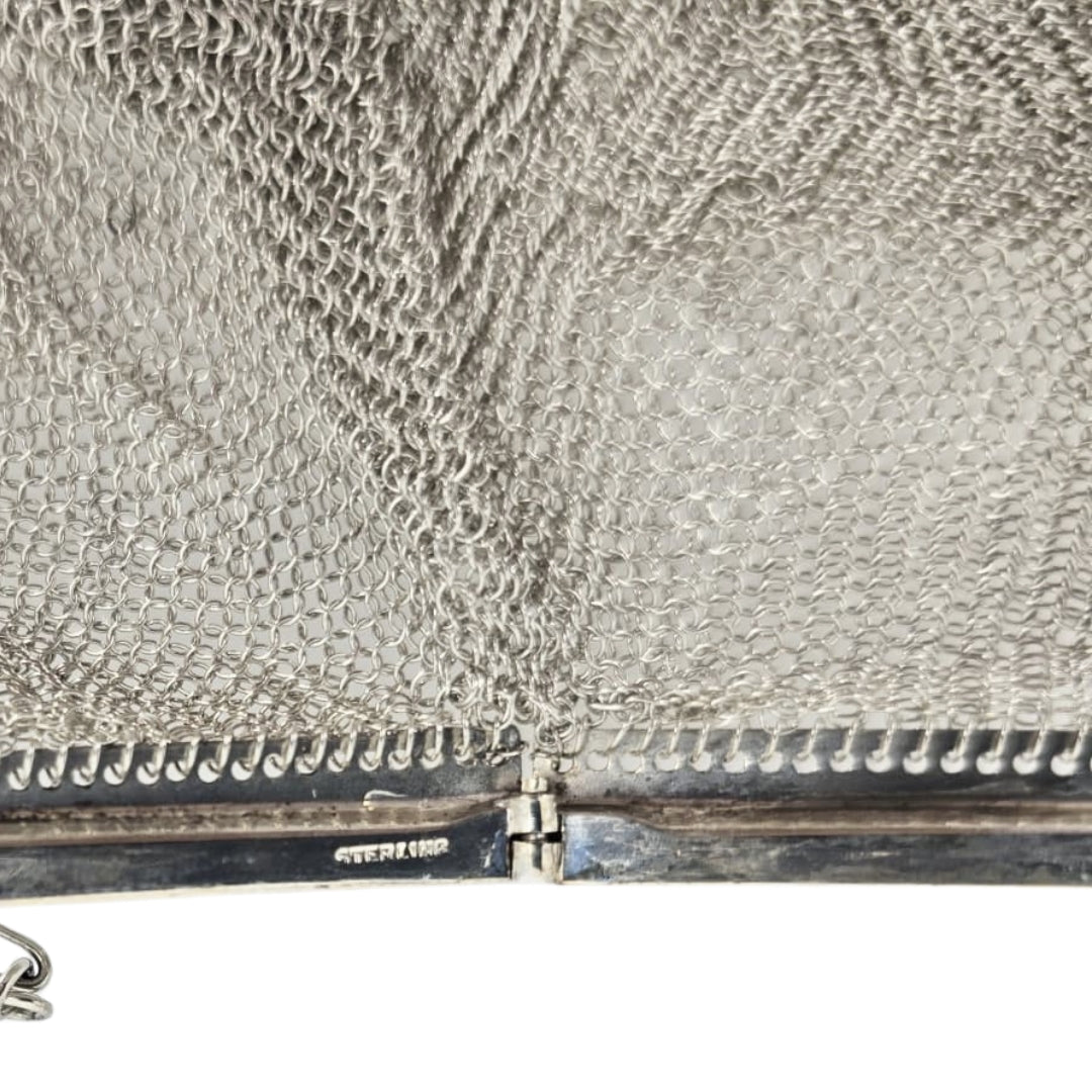 Sterling Silver Whiting and Davis Co Mesh Purse