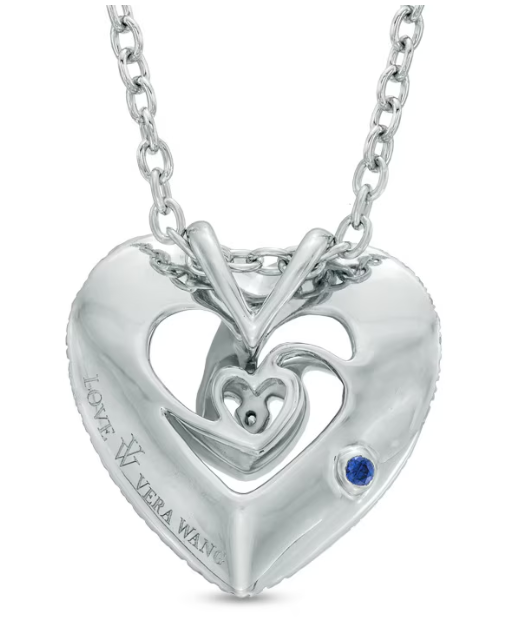 Silver Diamond Heart Pendant
