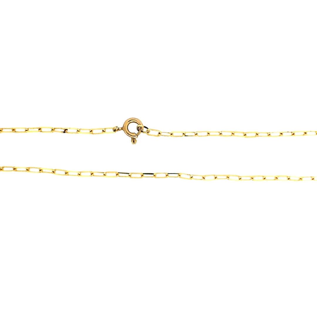 Yellow Gold Paperclip Anklet