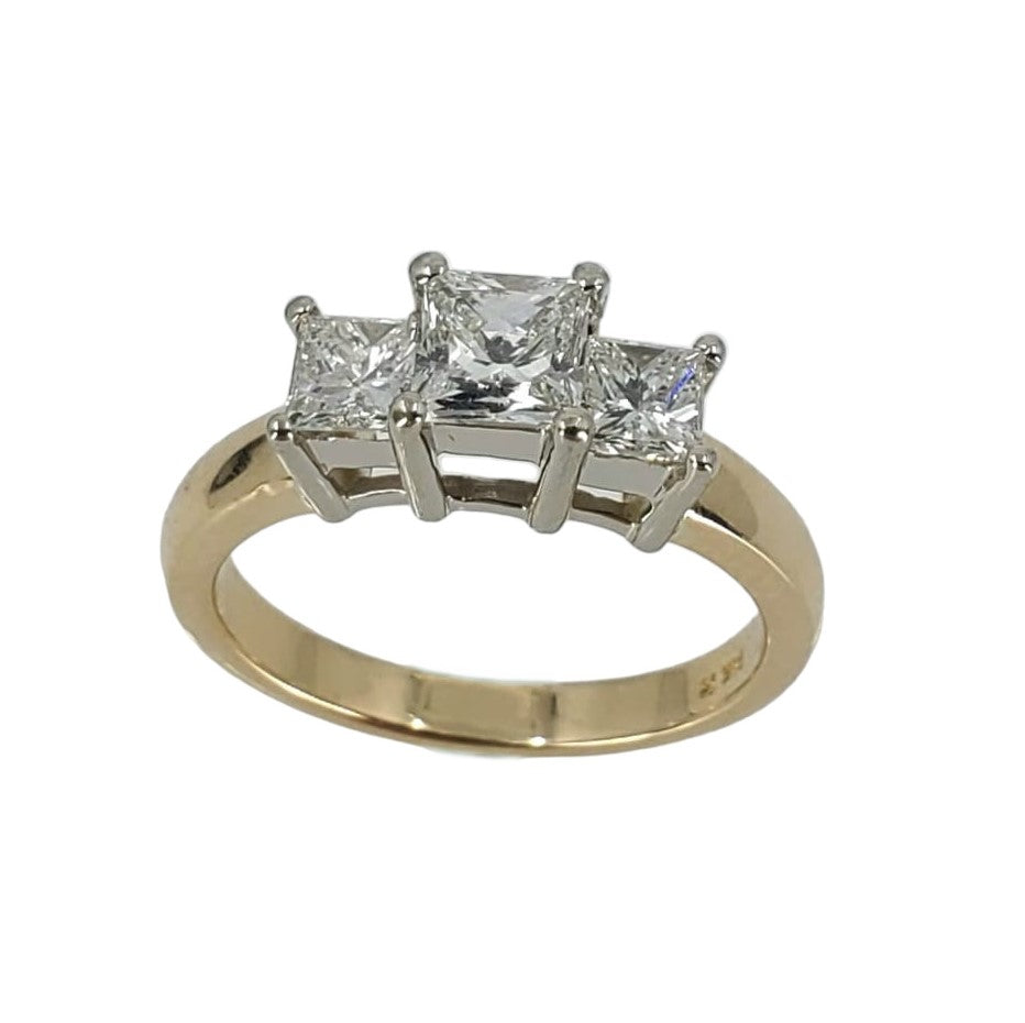 White Gold Princess Diamond Engagement Ring