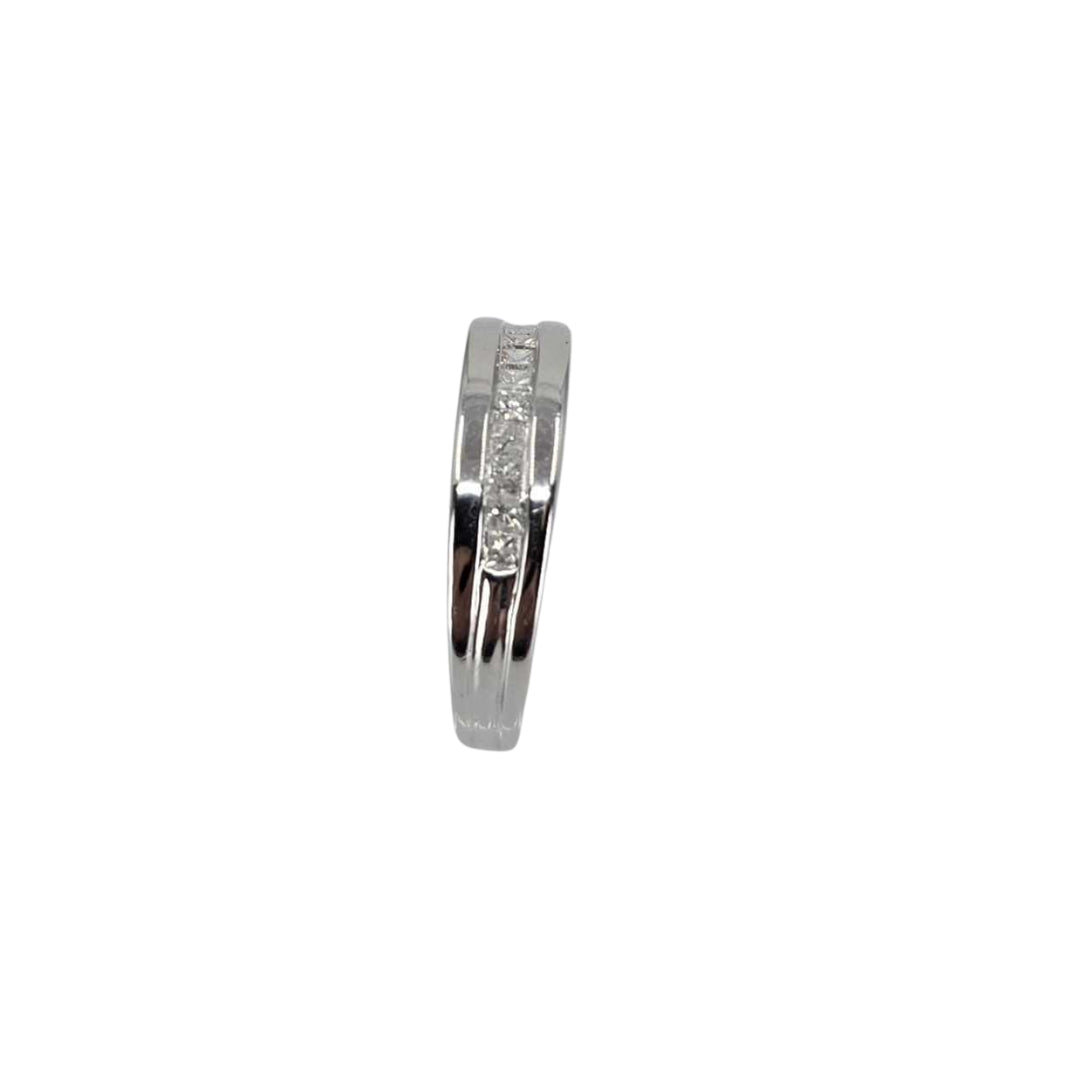 White Gold Princess Diamond Channel Set Band