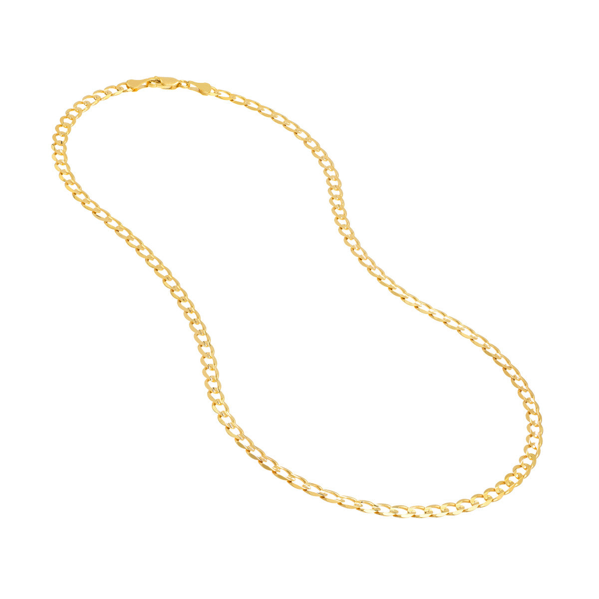 21" Open Curb Link Necklace 10K Gold