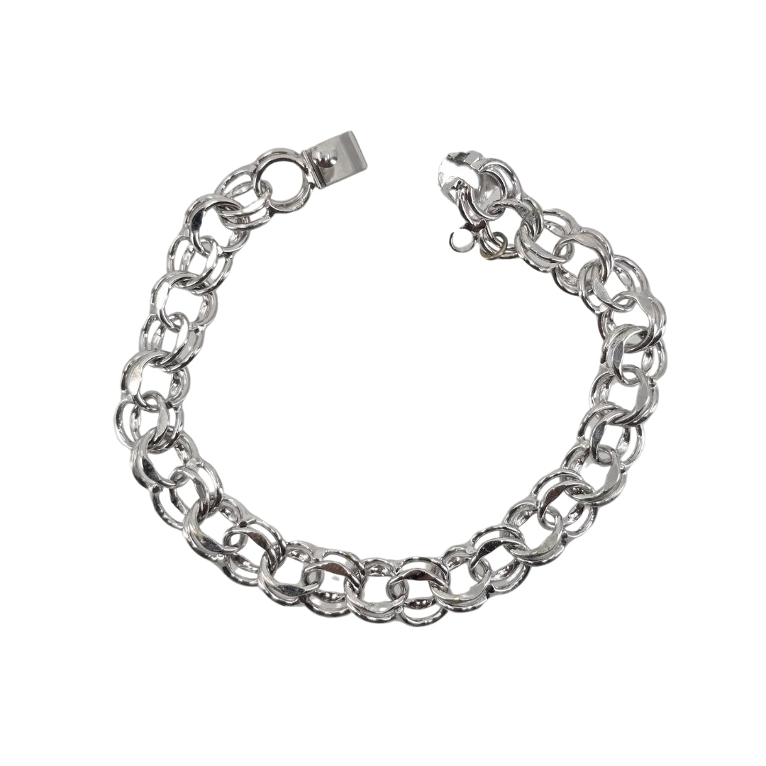 Sterling Silver Charm Link Bracelet