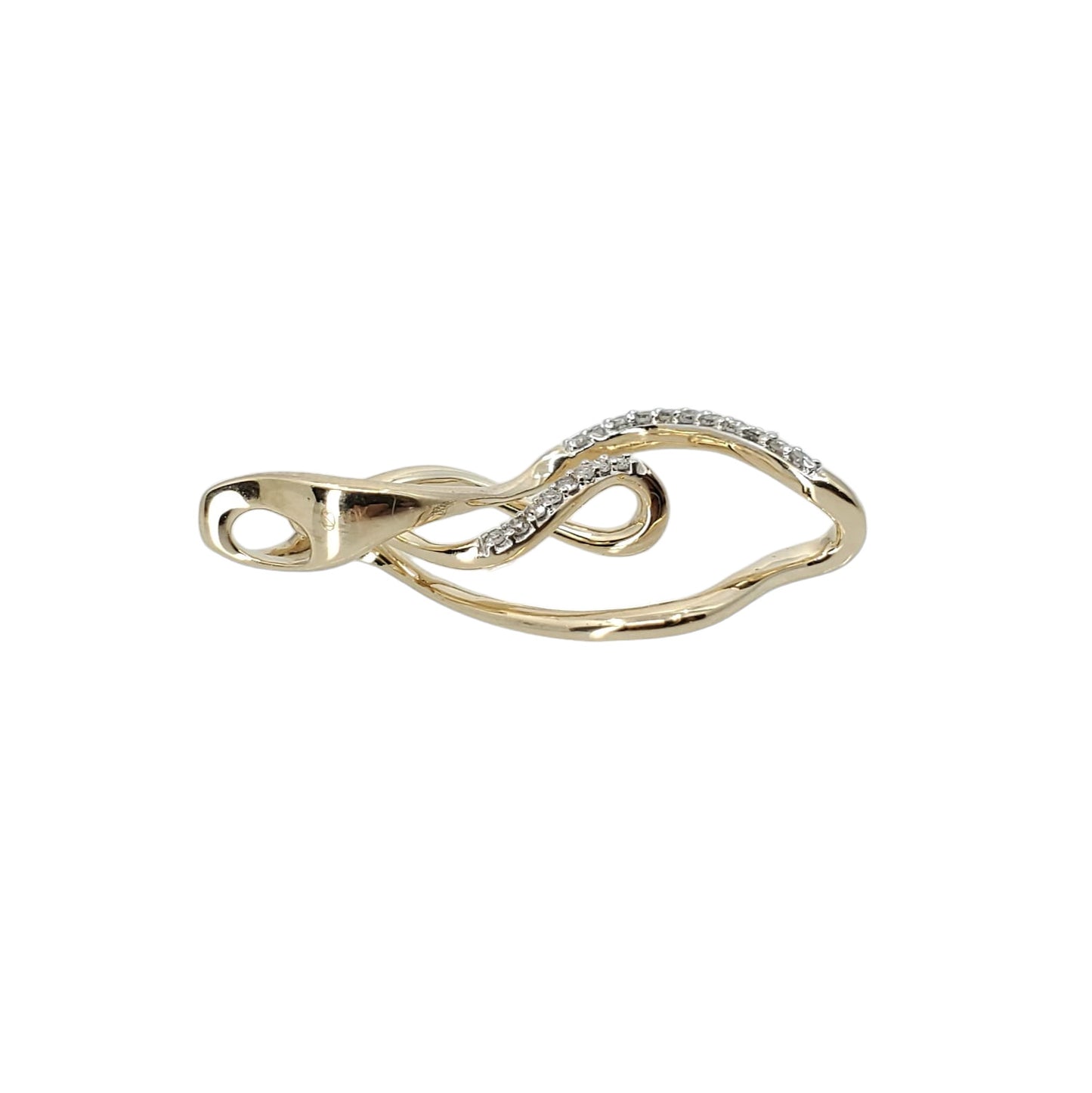 Yellow Round Diamond Swirl Pendant
