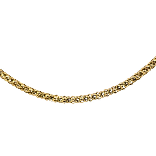 18.5 Inch Yellow Gold Popcorn Chain