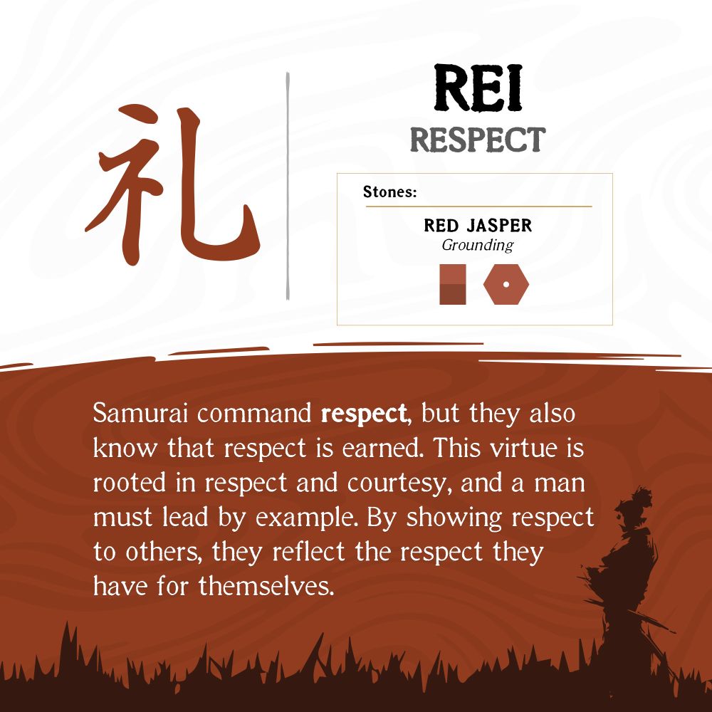 8.5 Inch Bushido Bracelet Rei: Respect