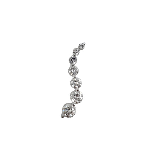 White gold journey pendant with diamonds on a white background.