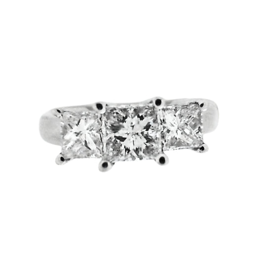 White Gold Princess Diamond Engagement Ring