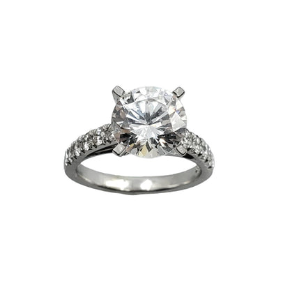 Lab Grown Diamond Semi-Mount Cathedral Style Engagement Ring