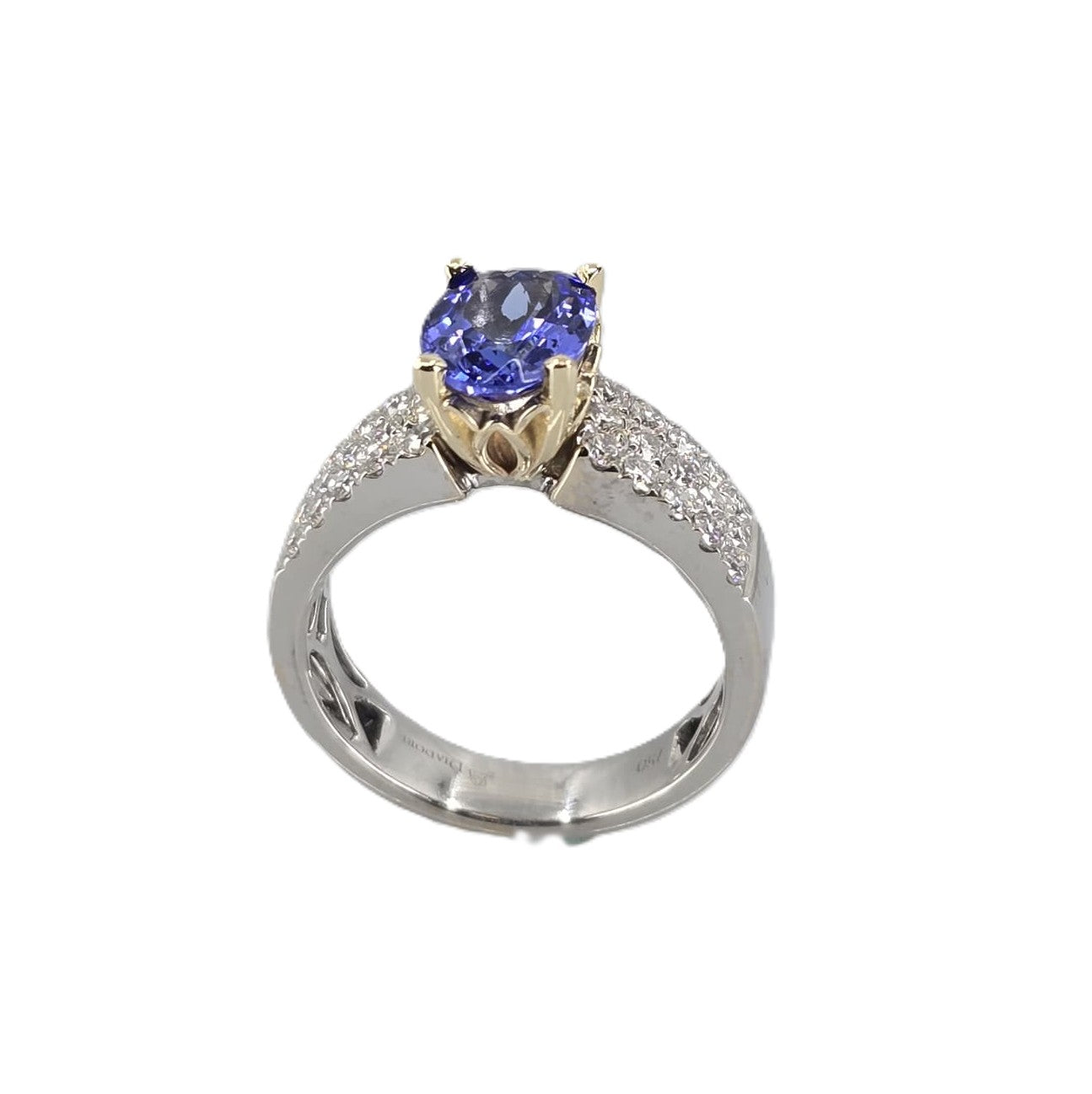 Two Tone Tanzanite and Diamond Ring