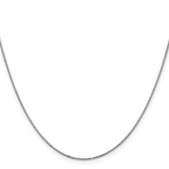 20 Inch White Gold Box Necklace