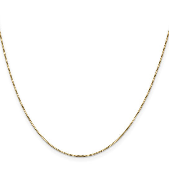 18 Inch Yellow Gold Box Necklace