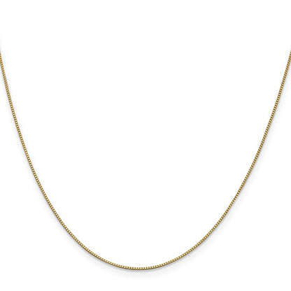 18 Inch Yellow Gold Box Necklace