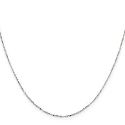 White Sterling Silver Cable Necklace