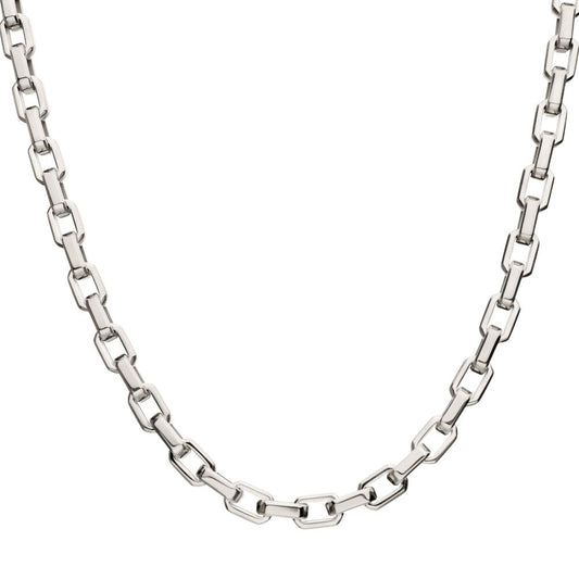 White Stainless Steel Open Link Necklace