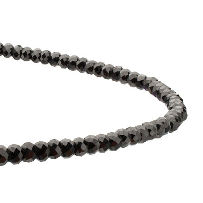 Faceted Black Spinel Bead Necklace