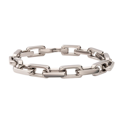 White Stainless Steel Anchor Link Bracelet