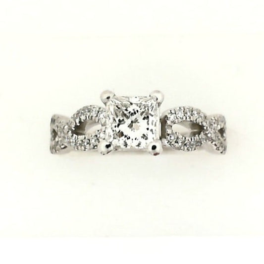 Platinum Infinity Princess Diamond Engagement Ring