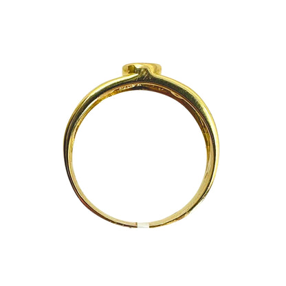 Yellow Gold Oval Sapphire and Diamond Band