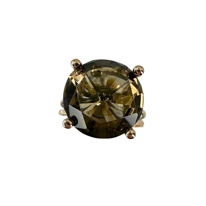Hand Made Round Smoky Topaz Ring