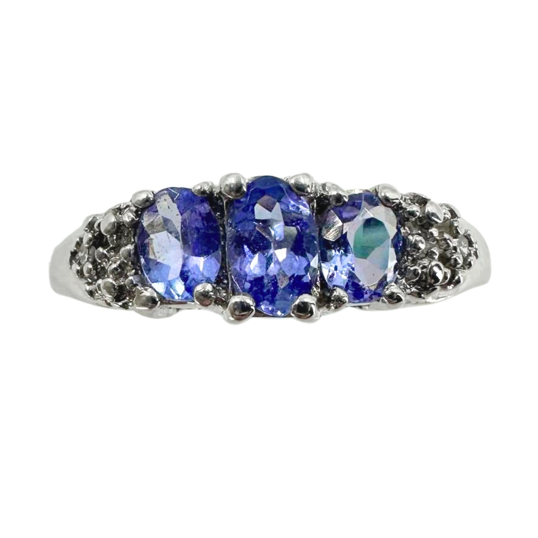 White Gold Oval Tanzanite Ring