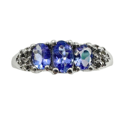 White Gold Oval Tanzanite Ring