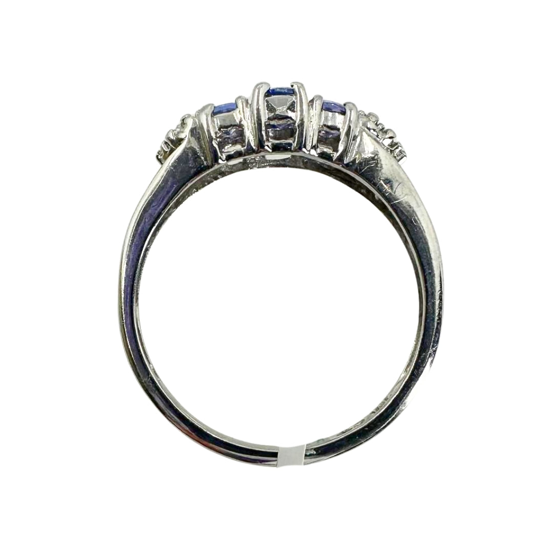 White Gold Oval Tanzanite Ring