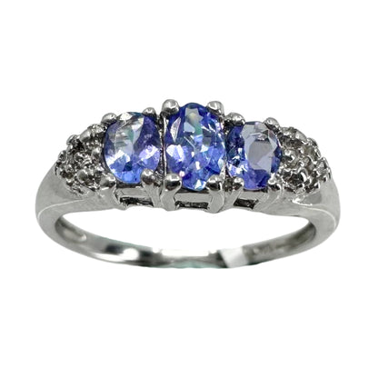 White Gold Oval Tanzanite Ring
