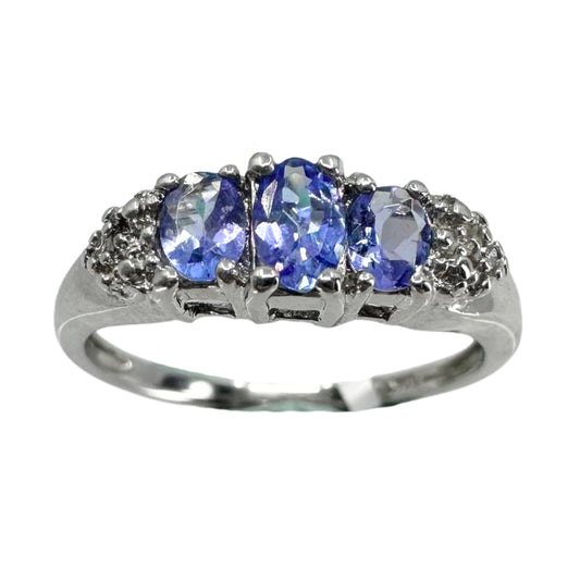White Gold Oval Tanzanite Ring