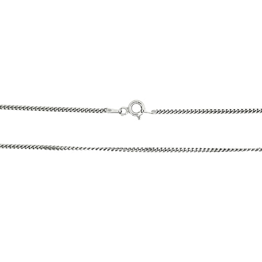 17 Inch Sterling Silver Curb Link Chain