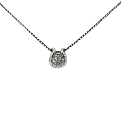White Gold Bezel Set Diamond Pendant