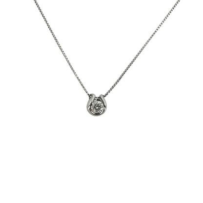White Gold Bezel Set Diamond Pendant