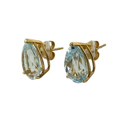 Yellow Gold Aqua Studs