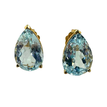 Yellow Gold Aqua Studs