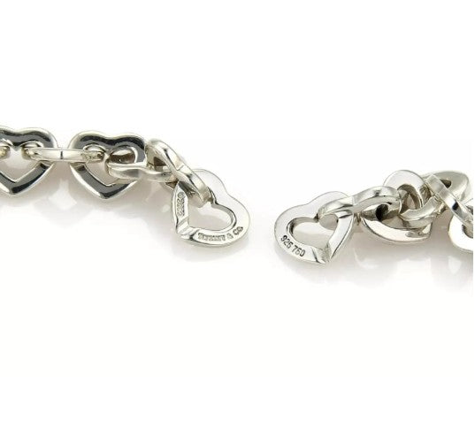 Two Tone Tiffany Hearts Bracelet