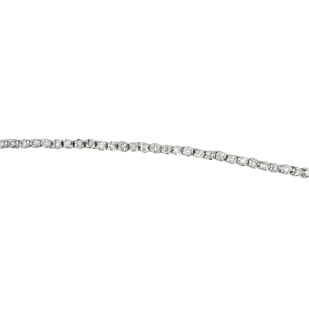 White Gold Prong Set Diamond Bracelet