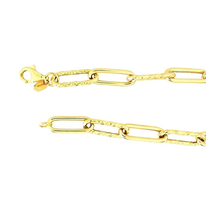 Yellow Gold Oval Link Bracelet