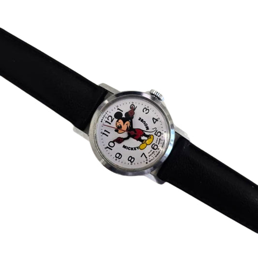 Vintage Unworn Mickey Mouse Manual Wind Watch