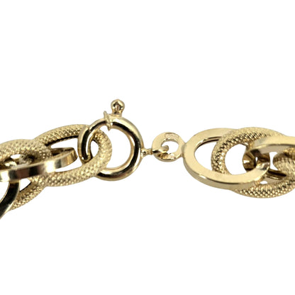 Yellow Gold Interlocking Oval Link Bracelet