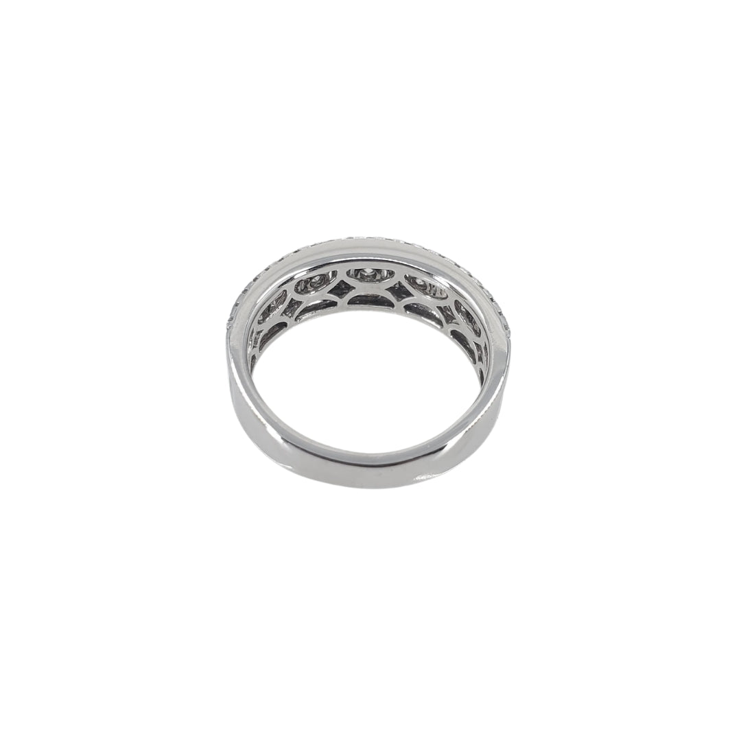 White Gold Band Style Diamond Ring