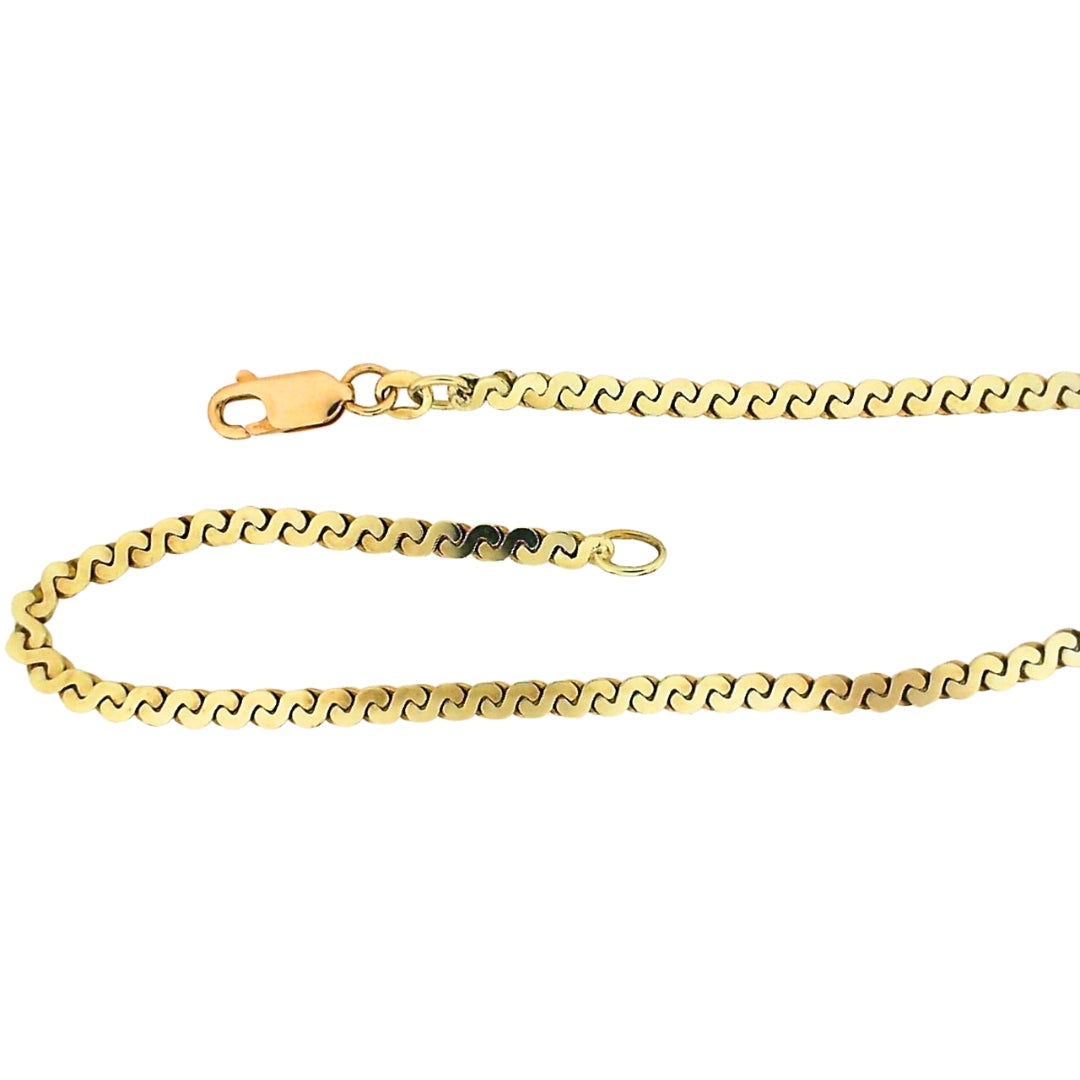 Yellow Gold Serpentine Bracelet