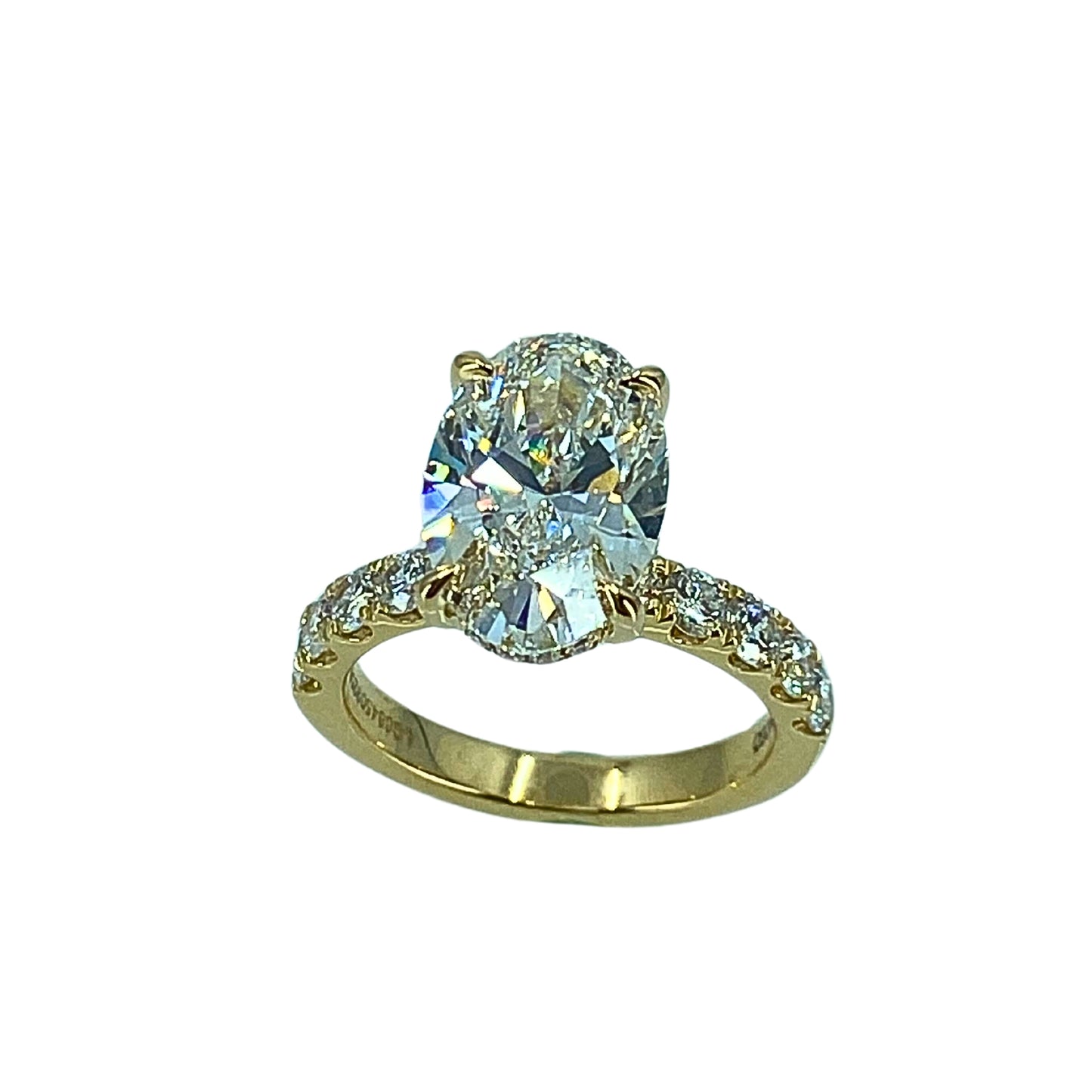 Oval Lab Diamond Contemporary Engagement Ring