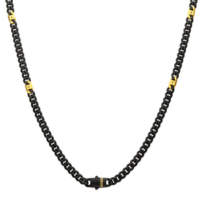 Black and Gold Stainless Steel Kraken Necklace