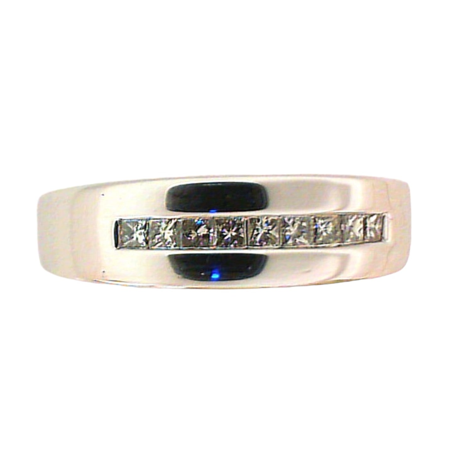 White Gold Channel Set Diamond Band